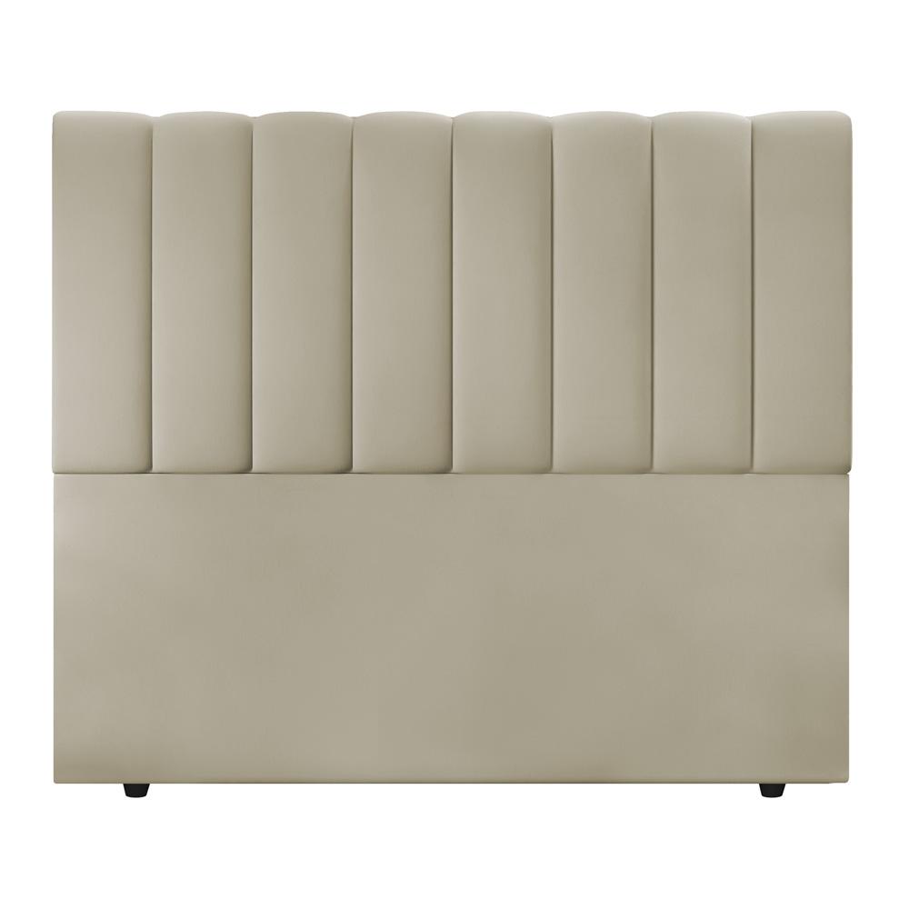 Cabeceira Cama Box Casal Queen Size Kharla 160cm Veludo Bege - Desk Design