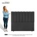 Cabeceira Cama Box Casal Queen Size Kharla 160cm Veludo Cinza - Desk Design