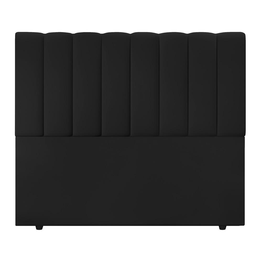 Cabeceira Cama Box Casal Queen Size Kharla 160cm Veludo Preto - Desk Design