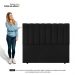 Cabeceira Cama Box Casal Queen Size Kharla 160cm Veludo Preto - Desk Design