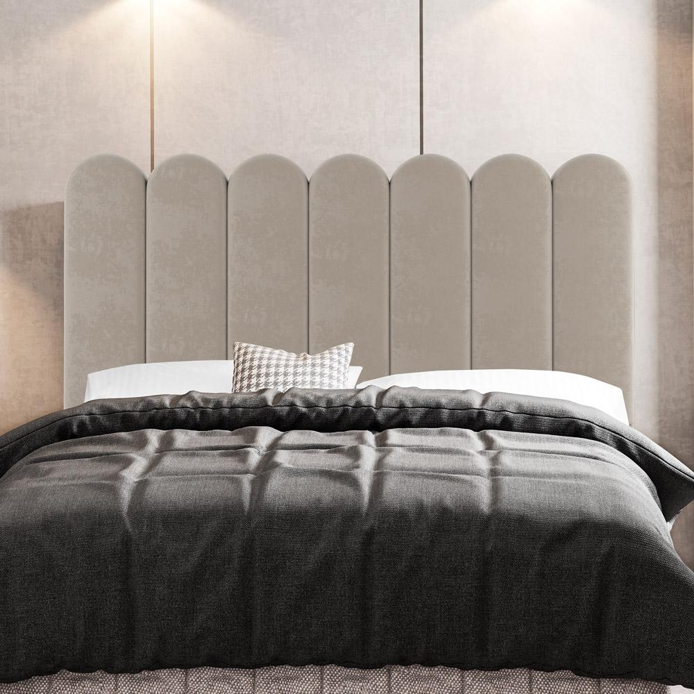 Cabeceira Cama Box Casal Queen Size Lana 160cm Linho Bege - Desk Design