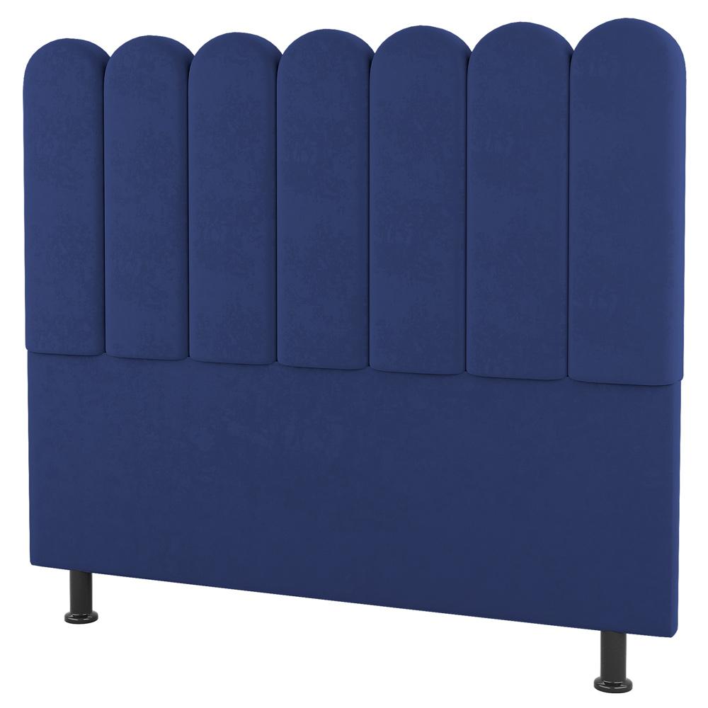 Cabeceira Cama Box Casal Queen Size Lana 160cm Suede Azul - Desk Design