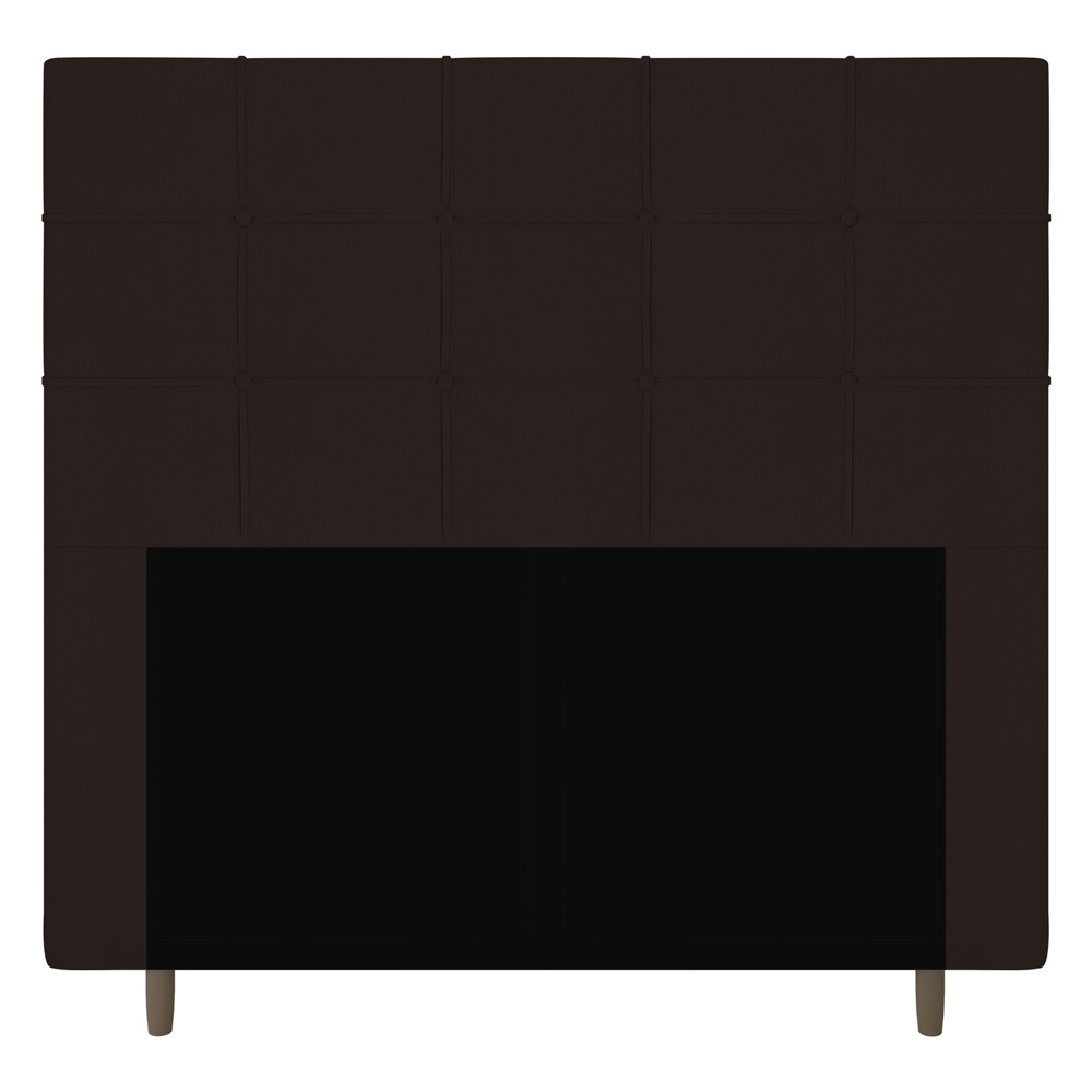 Cabeceira Cama Box Casal Queen Size Leiria 160cm Corano Marrom - Desk Design