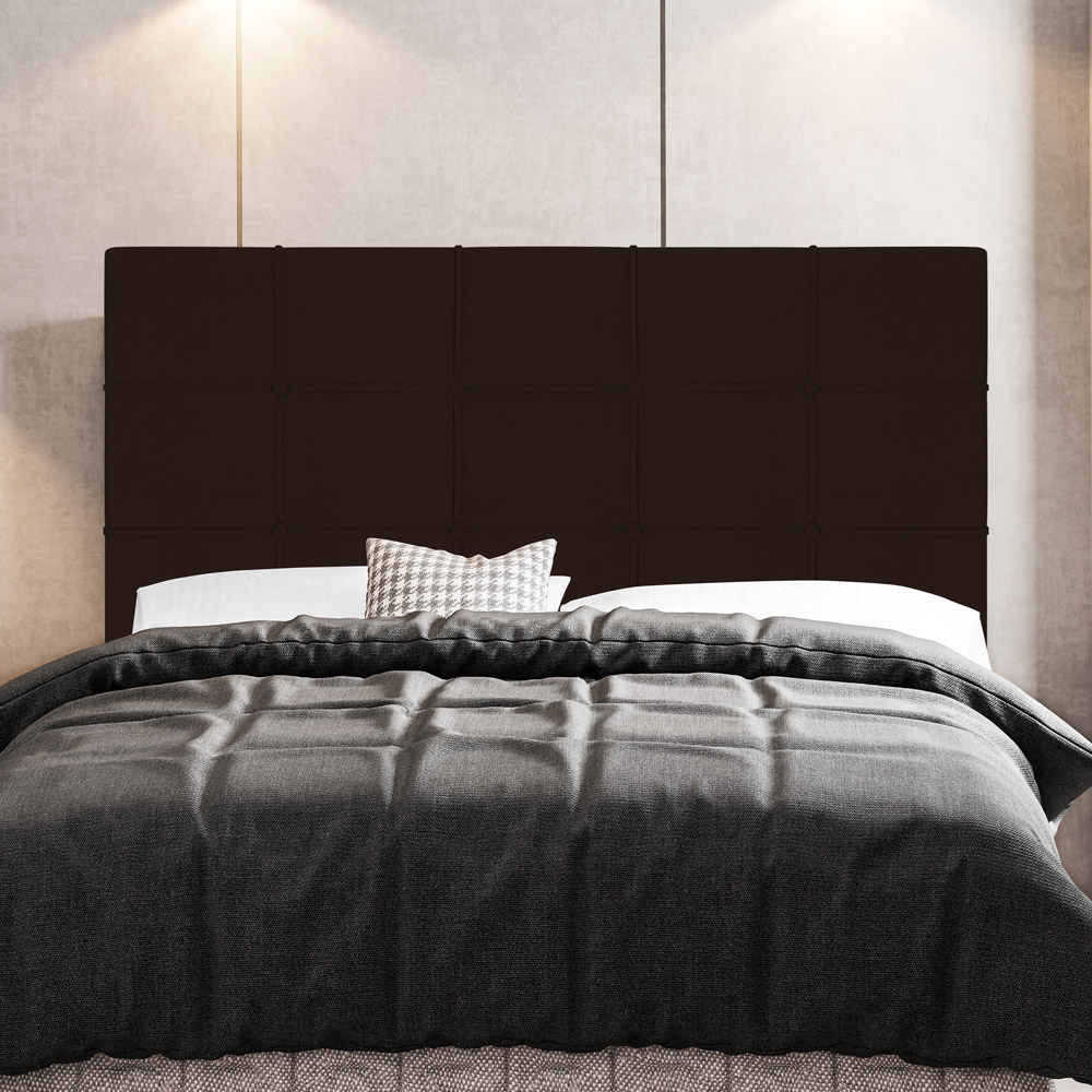 Cabeceira Cama Box Casal Queen Size Leiria 160cm Corano Marrom - Desk Design