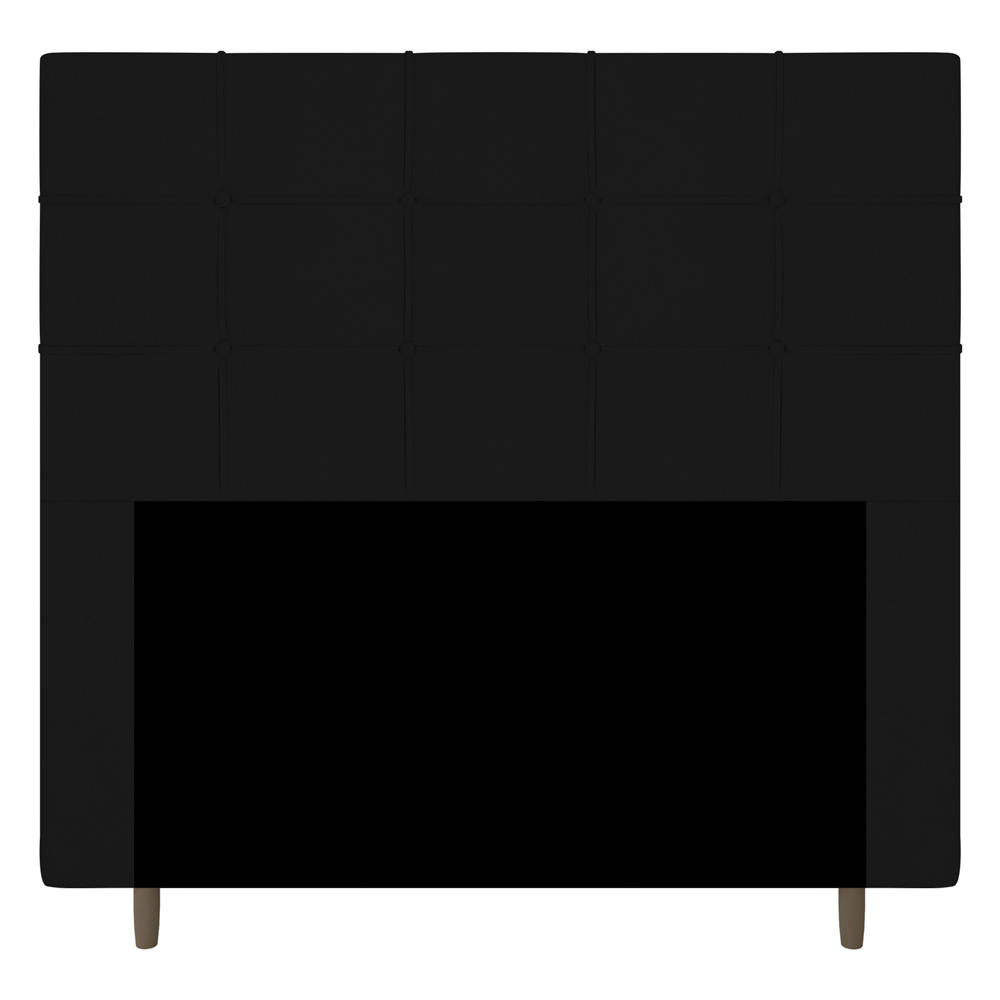 Cabeceira Cama Box Casal Queen Size Leiria 160cm Corano Preto - Desk Design