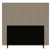 Cabeceira Cama Box Casal Queen Size Leiria 160cm Suede Bege - Desk Design