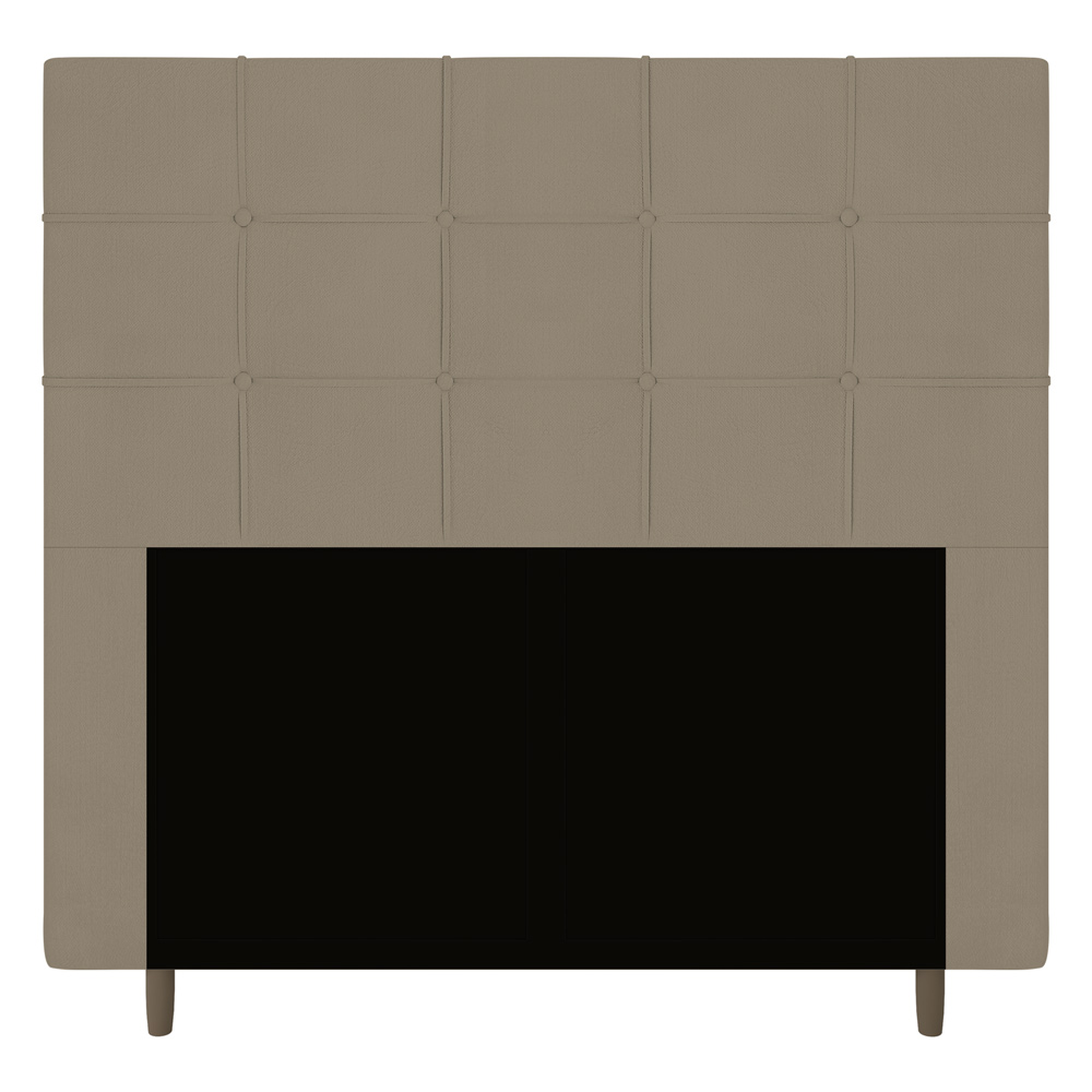 Cabeceira Cama Box Casal Queen Size Leiria 160cm Suede Bege - Desk Design
