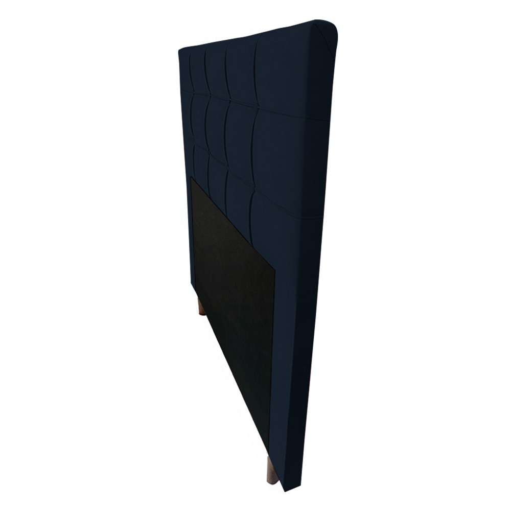 Cabeceira Cama Box Casal Queen Size Leiria 160cm Veludo Azul Marinho - Desk Design