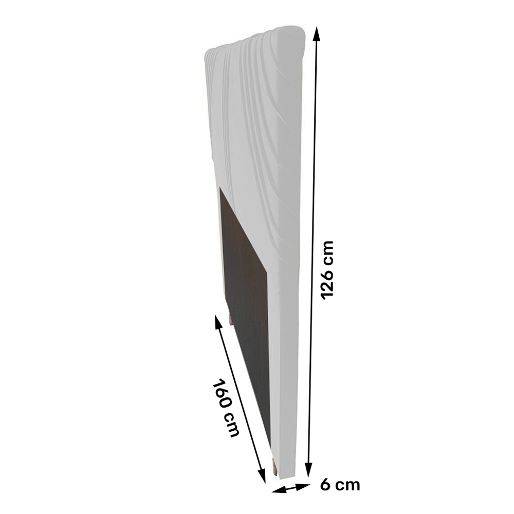 Cabeceira Cama Box Casal Queen Size Lisboa 160cm Corano Branco - Desk Design