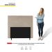 Cabeceira Cama Box Casal Queen Size Lisboa 160cm Suede Bege - Desk Design