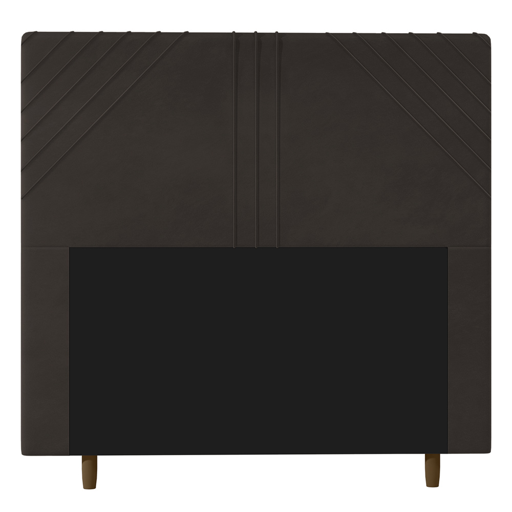 Cabeceira Cama Box Casal Queen Size Lisboa 160cm Suede Marrom - Desk Design