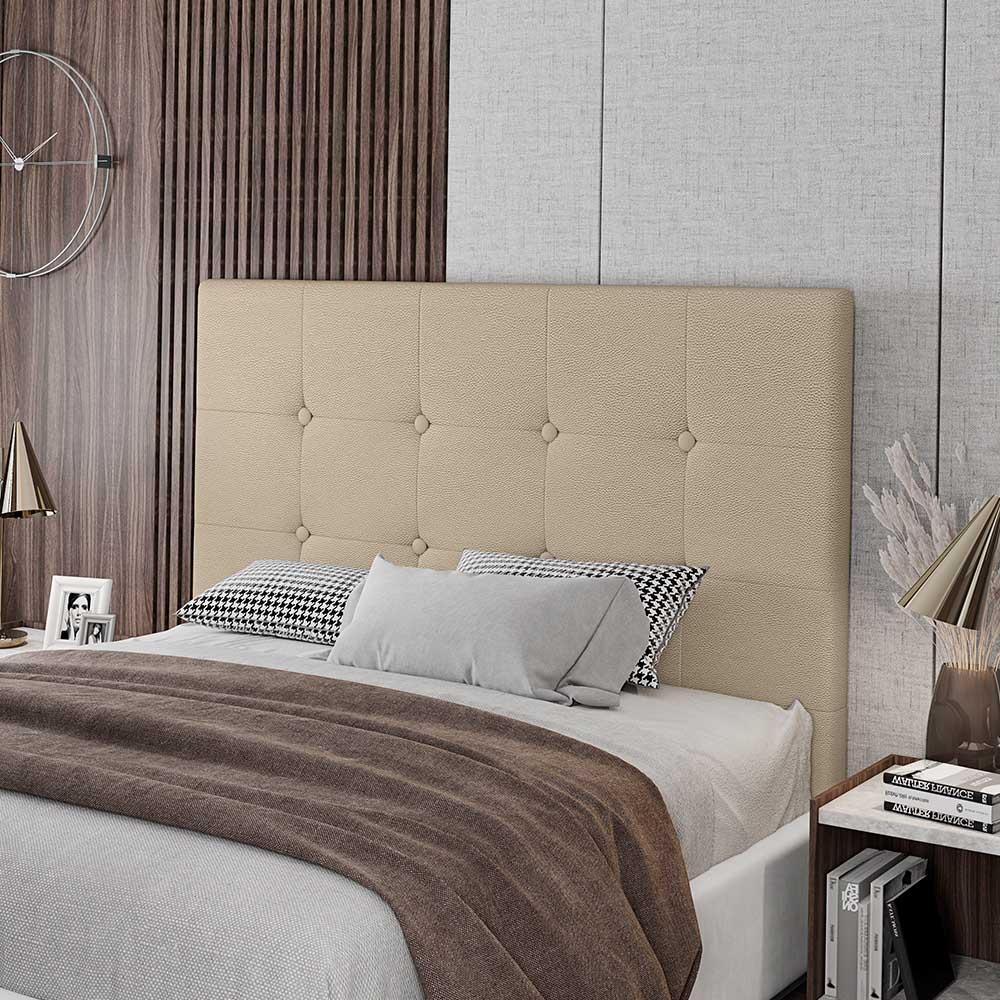 Cabeceira Cama Box Casal Queen Size Luana 160cm Sintético Bege - Desk Design