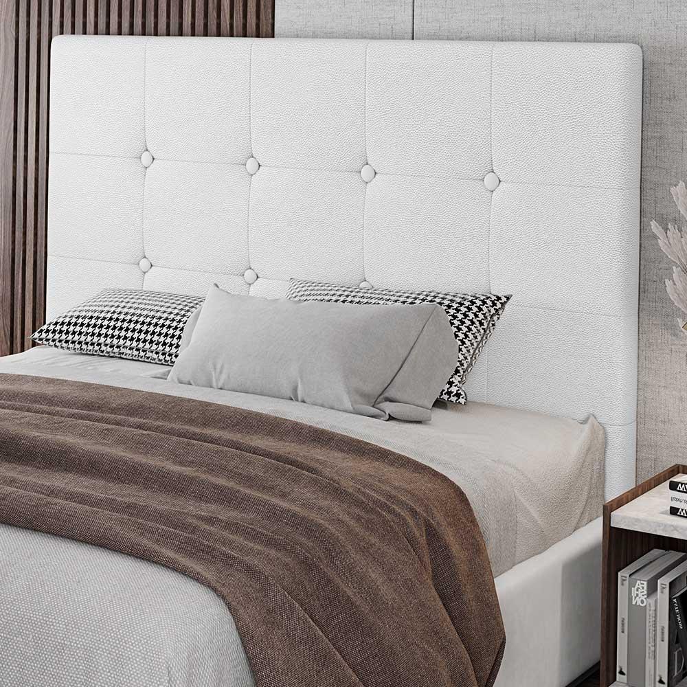 Cabeceira Cama Box Casal Queen Size Luana 160cm Sintético Branco - Desk Design