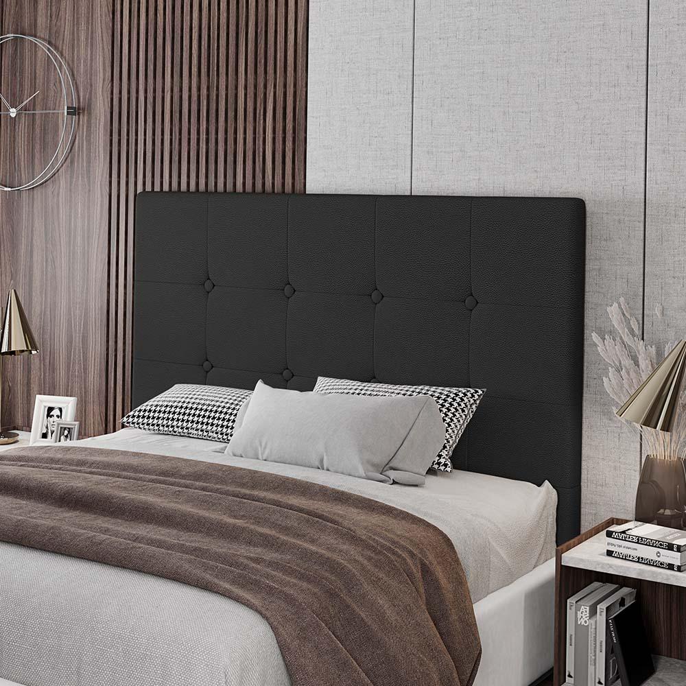 Cabeceira Cama Box Casal Queen Size Luana 160cm Sintético Preto - Desk Design