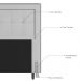 Cabeceira Cama Box Casal Queen Size Luxor 160cm com Tachas e Frame Corano Branco - Desk Design