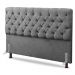Cabeceira Cama Box Casal Queen Size Lylla 160cm Capitonê com Frame Linho Cinza - Desk Design