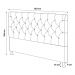 Cabeceira Cama Box Casal Queen Size Lylla 160cm Capitonê com Frame Linho Cinza - Desk Design