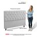 Cabeceira Cama Box Casal Queen Size Lylla 160cm Capitonê com Frame Sintético Branco - Desk Design