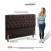 Cabeceira Cama Box Casal Queen Size Lylla 160cm Capitonê com Frame Sintético Marrom - Desk Design