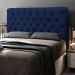 Cabeceira Cama Box Casal Queen Size Lylla 160cm Capitonê com Frame Suede Azul Marinho - Desk Design