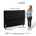 Cabeceira Cama Box Casal Queen Size Lylla 160cm Capitonê com Frame Suede Preto - Desk Design