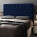 Cabeceira Cama Box Casal Queen Size Lylla 160cm Capitonê com Frame Veludo Azul Marinho - Desk Design