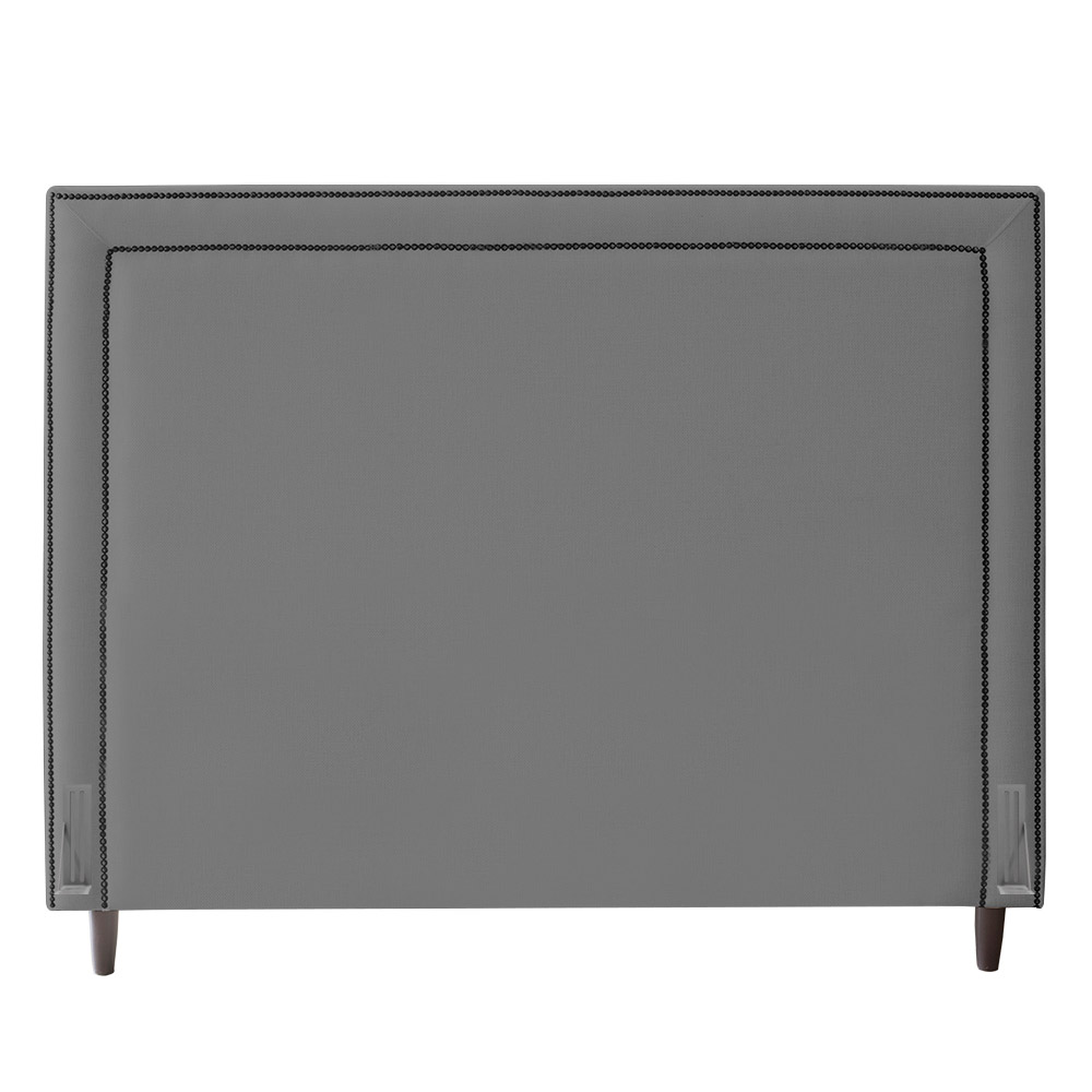 Cabeceira Cama Box Casal Queen Size Maísa 160cm Com Frame Linho Cinza - Desk Design