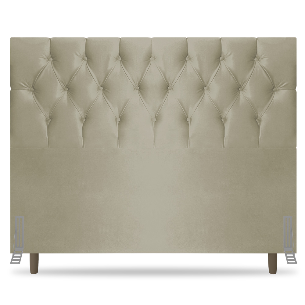 Cabeceira Cama Box Casal Queen Size Madrid 160cm Corano Bege - Desk Design