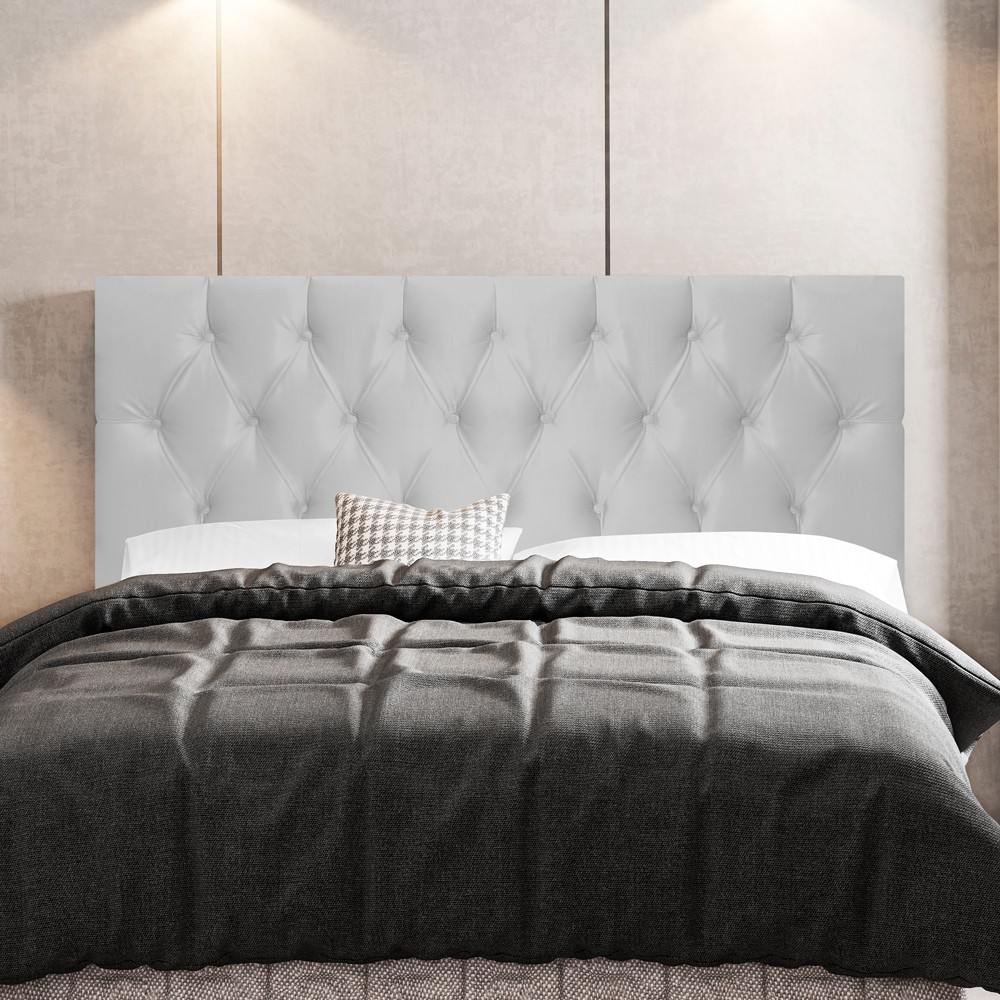 Cabeceira Cama Box Casal Queen Size Madrid 160cm Corano Branco - Desk Design