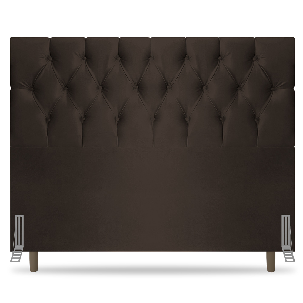 Cabeceira Cama Box Casal Queen Size Madrid 160cm Corano Marrom - Desk Design