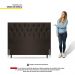 Cabeceira Cama Box Casal Queen Size Madrid 160cm Corano Marrom - Desk Design
