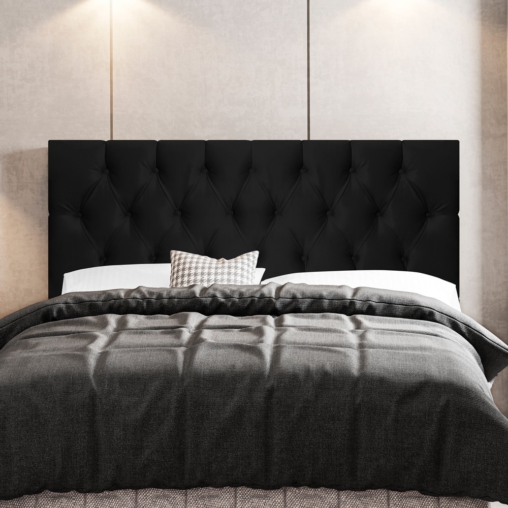 Cabeceira Cama Box Casal Queen Size Madrid 160cm Corano Preto - Desk Design