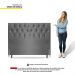 Cabeceira Cama Box Casal Queen Size Madrid 160cm Suede Cinza - Desk Design