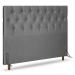 Cabeceira Cama Box Casal Queen Size Madrid 160cm Suede Cinza - Desk Design