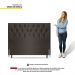 Cabeceira Cama Box Casal Queen Size Madrid 160cm Suede Marrom - Desk Design
