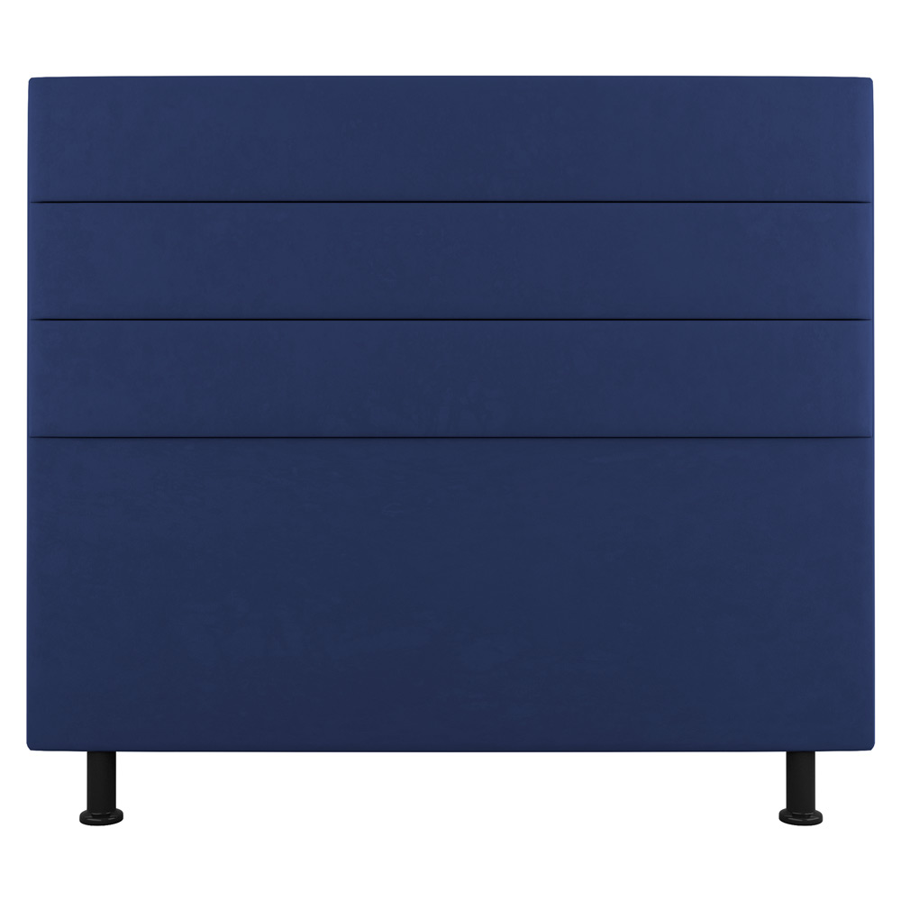 Cabeceira Cama Box Casal Queen Size Malik 160cm Suede Azul Marinho - Desk Design