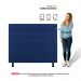 Cabeceira Cama Box Casal Queen Size Malik 160cm Suede Azul Marinho - Desk Design