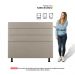 Cabeceira Cama Box Casal Queen Size Malik 160cm Suede Bege - Desk Design