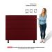 Cabeceira Cama Box Casal Queen Size Malik 160cm Suede Bordô - Desk Design