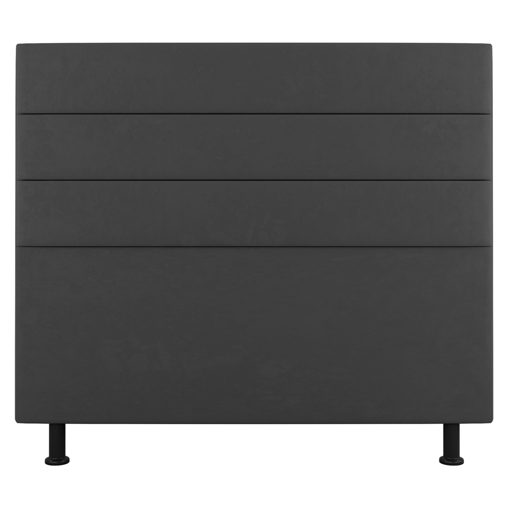 Cabeceira Cama Box Casal Queen Size Malik 160cm Suede Cinza Escuro - Desk Design