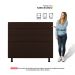 Cabeceira Cama Box Casal Queen Size Malik 160cm Suede Marrom - Desk Design