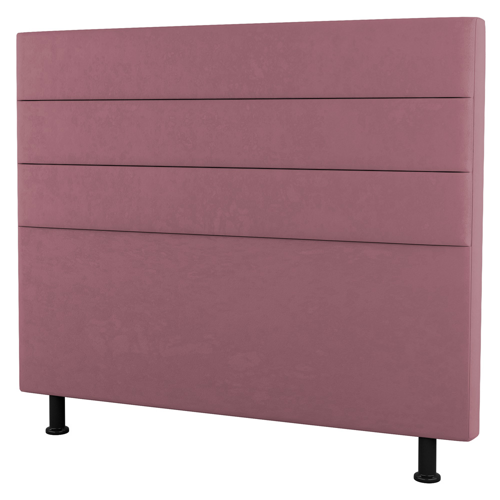 Cabeceira Cama Box Casal Queen Size Malik 160cm Suede Rosé - Desk Design