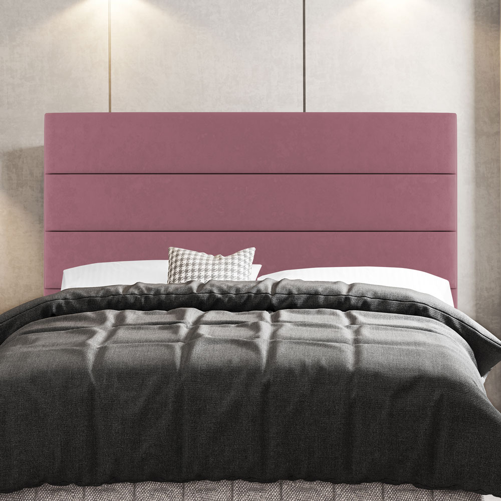 Cabeceira Cama Box Casal Queen Size Malik 160cm Suede Rosé - Desk Design