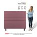 Cabeceira Cama Box Casal Queen Size Malik 160cm Suede Rosé - Desk Design
