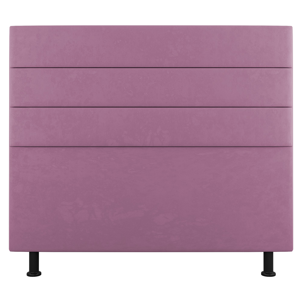 Cabeceira Cama Box Casal Queen Size Malik 160cm Suede Rosa - Desk Design