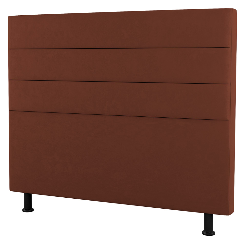 Cabeceira Cama Box Casal Queen Size Malik 160cm Suede Terracota - Desk Design