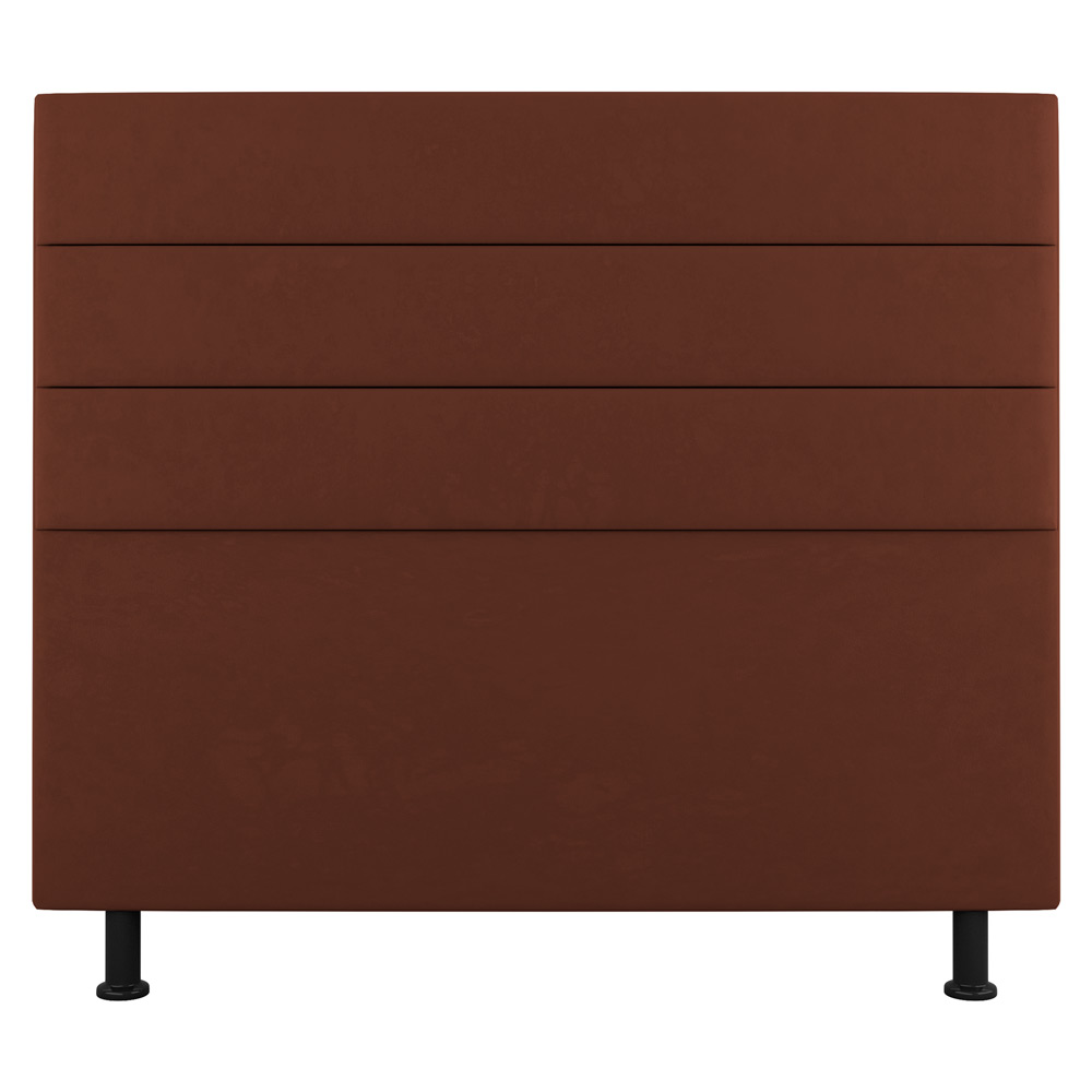 Cabeceira Cama Box Casal Queen Size Malik 160cm Suede Terracota - Desk Design