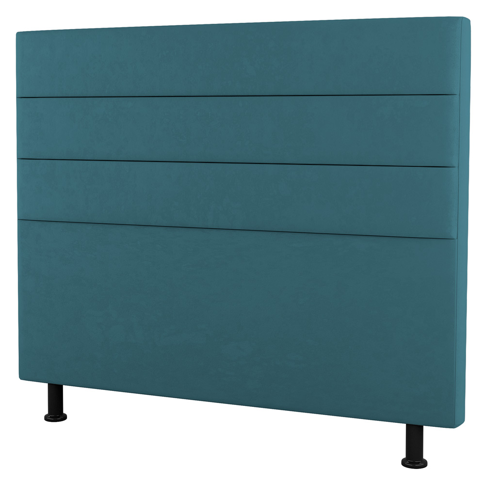 Cabeceira Cama Box Casal Queen Size Malik 160cm Suede Turquesa - Desk Design