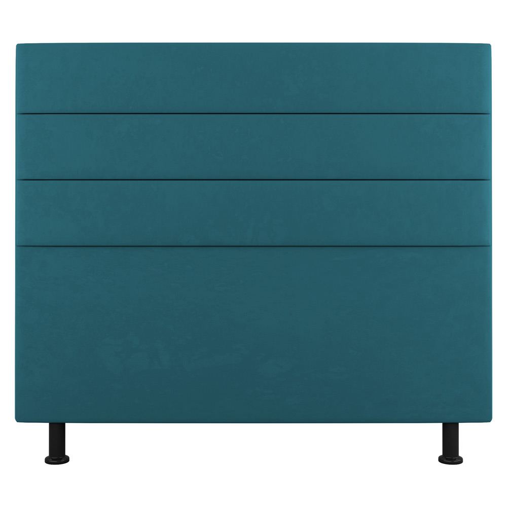 Cabeceira Cama Box Casal Queen Size Malik 160cm Suede Turquesa - Desk Design