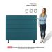 Cabeceira Cama Box Casal Queen Size Malik 160cm Suede Turquesa - Desk Design